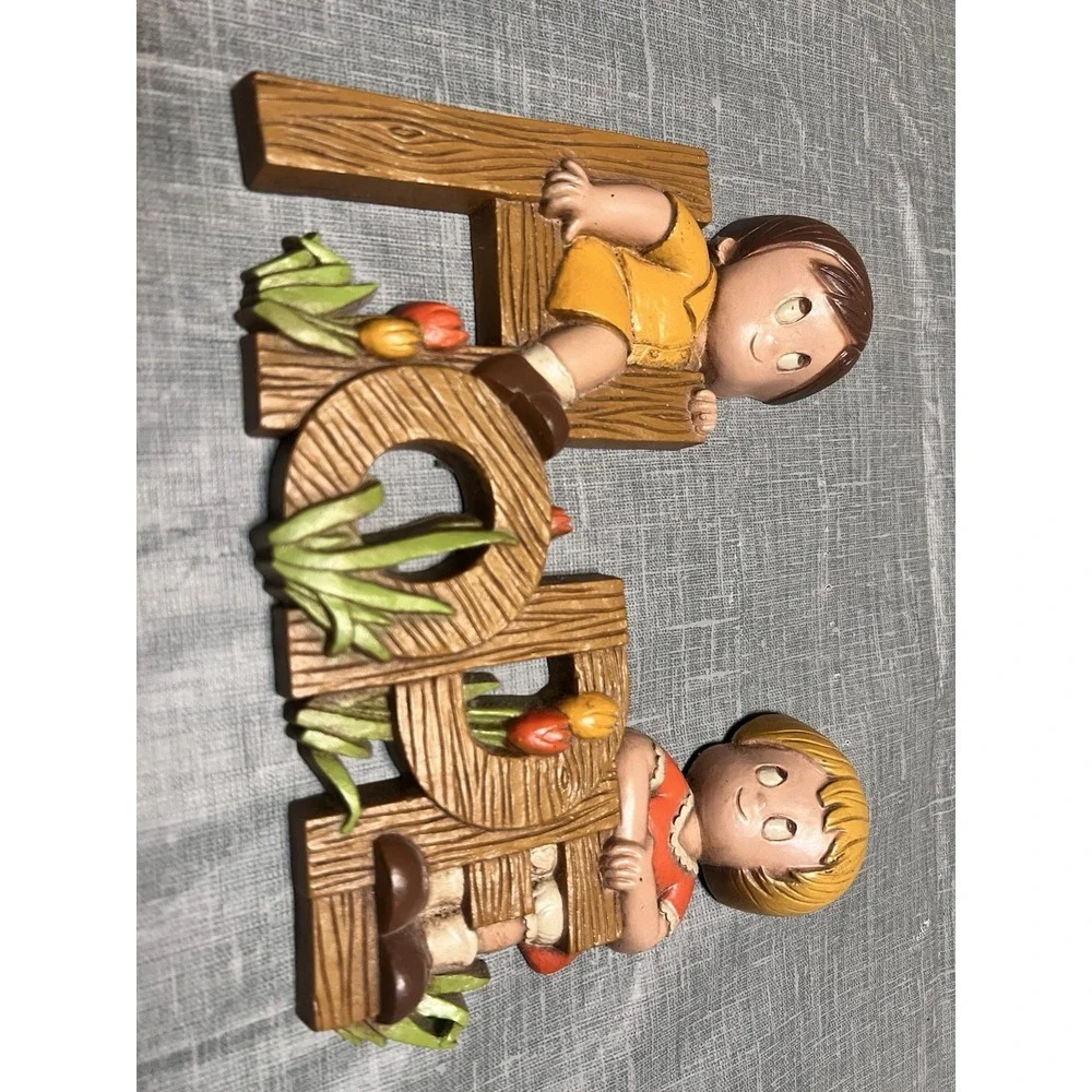 Burwood Vintage 70's Kids Room Decor Faith Hope Religious Made In USA
